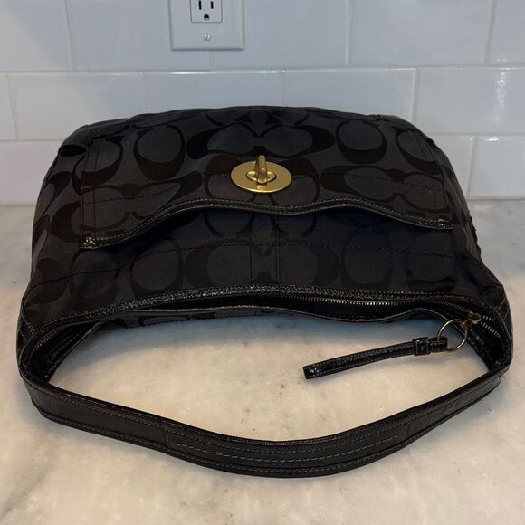 Coach Bag Purse Handbag Ergo Y2K Jacquard Signature Logo X-Large Soho Hobo - Picture 12 of 16